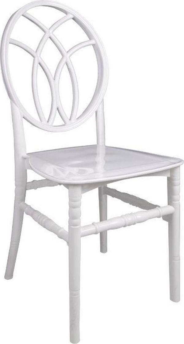 Mandella Karmen Düğün Sandalyesi Model 11 (2 Adet) Beyaz - Image 1