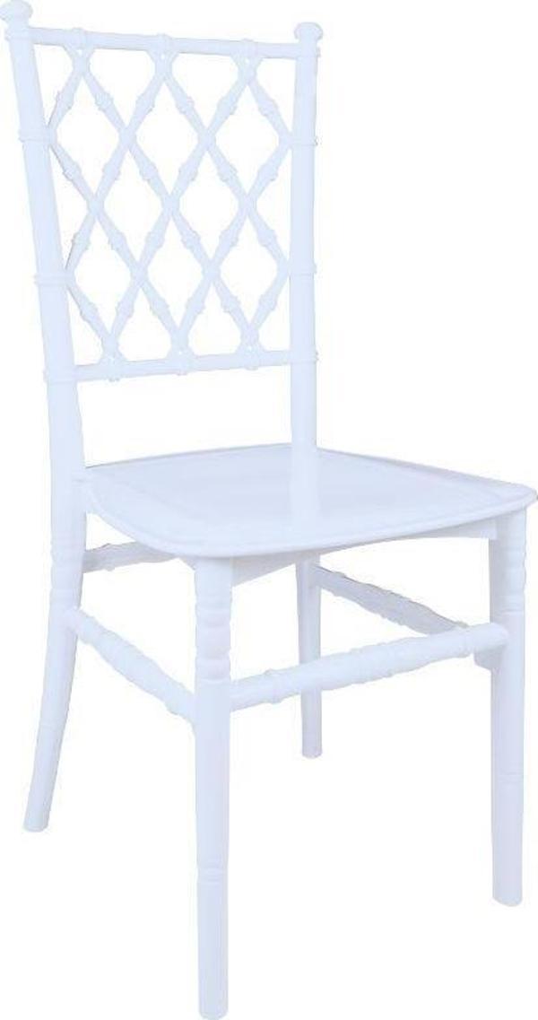 Mandella Karmen Düğün Sandalyesi Model 3 (6 Adet) Beyaz - Image 1