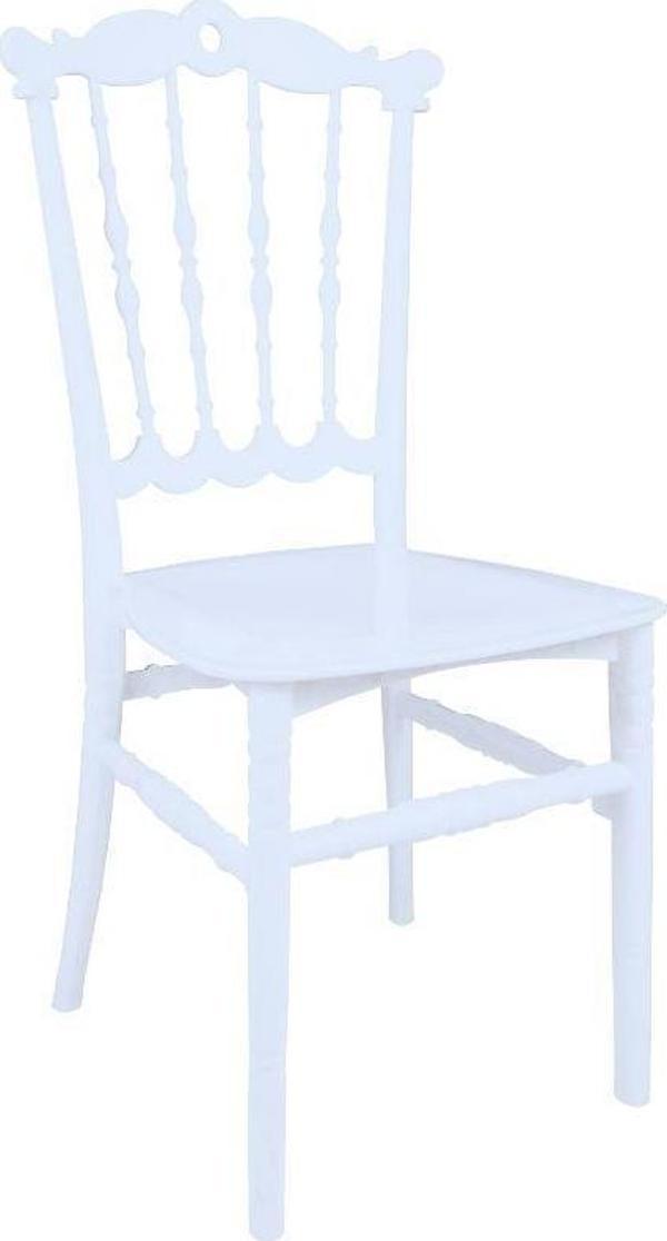 Mandella Karmen Düğün Sandalyesi Model 5 (2 Adet) Beyaz - Image 1