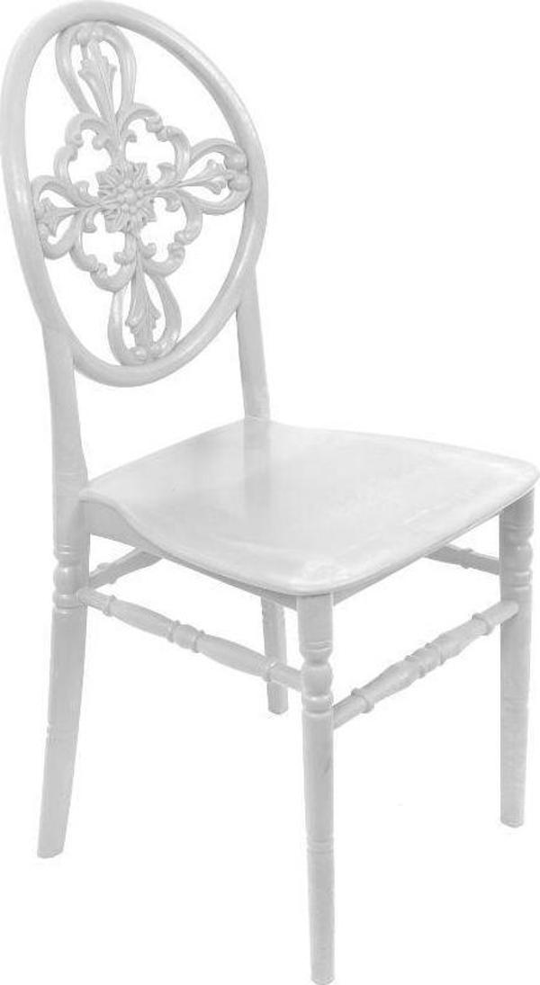 Mandella Karmen Düğün Sandalyesi Model 6 (6 Adet) Beyaz - Image 1