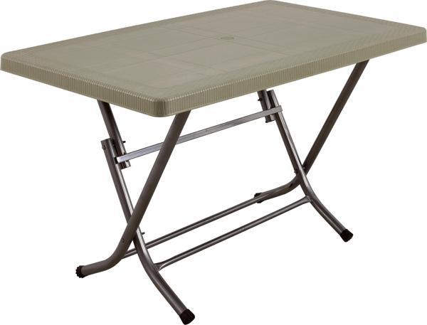 Mandella 70x120 Zeugma Rattan Masa (Katlanır Metal Ayak) Çölbeji - Image 1
