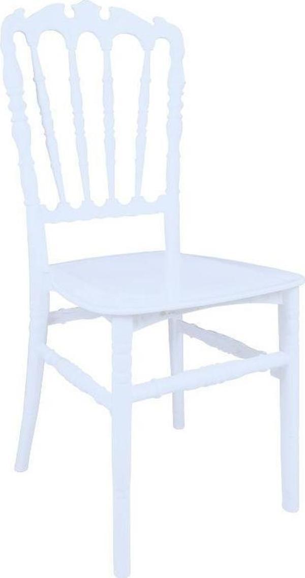 Mandella Karmen Düğün Sandalyesi Model 9 (4 Adet) Beyaz - Image 1
