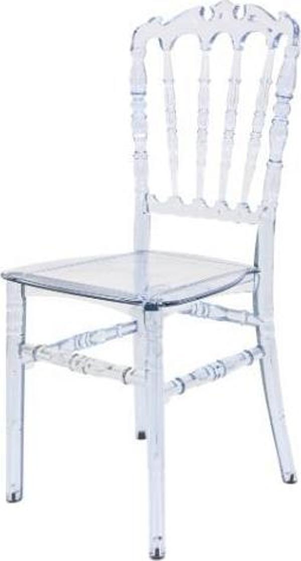 Mandella Karmen Şeffaf Kırılmaya Dayanıklı Sandalye Model 9 (4 Adet) - Image 1