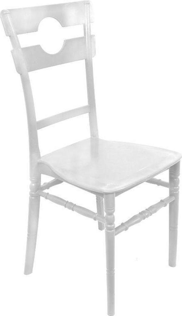 Mandella Riva Sandalye B Modeli (2 Adet) Beyaz - Image 1