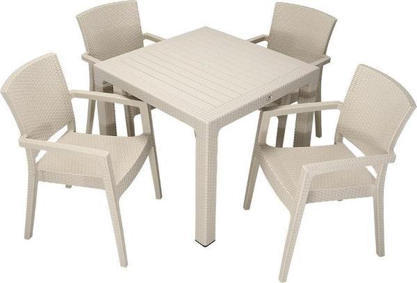 Mandella Elit Rattan 90x90 Zeus Koltuk Masa Takımı ÇÖLBEJİ - Image 1