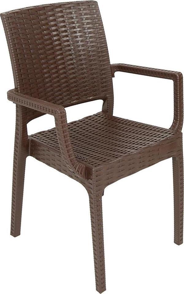 Mandella Elit Rattan Koltuk (2 Adet) Eko Kahverengi - Image 1