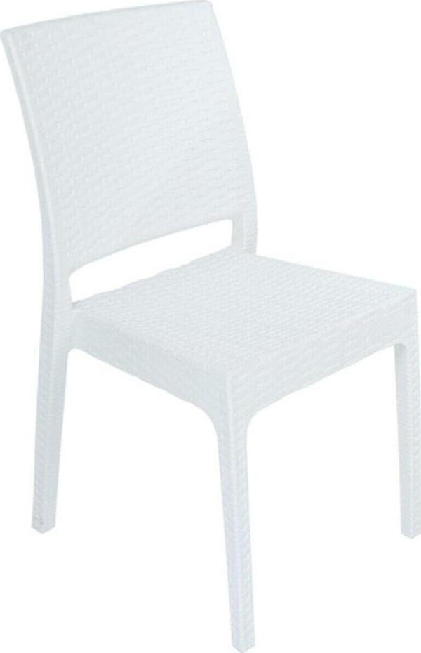 Mandella Elit Rattan Sandalye Beyaz - Image 1