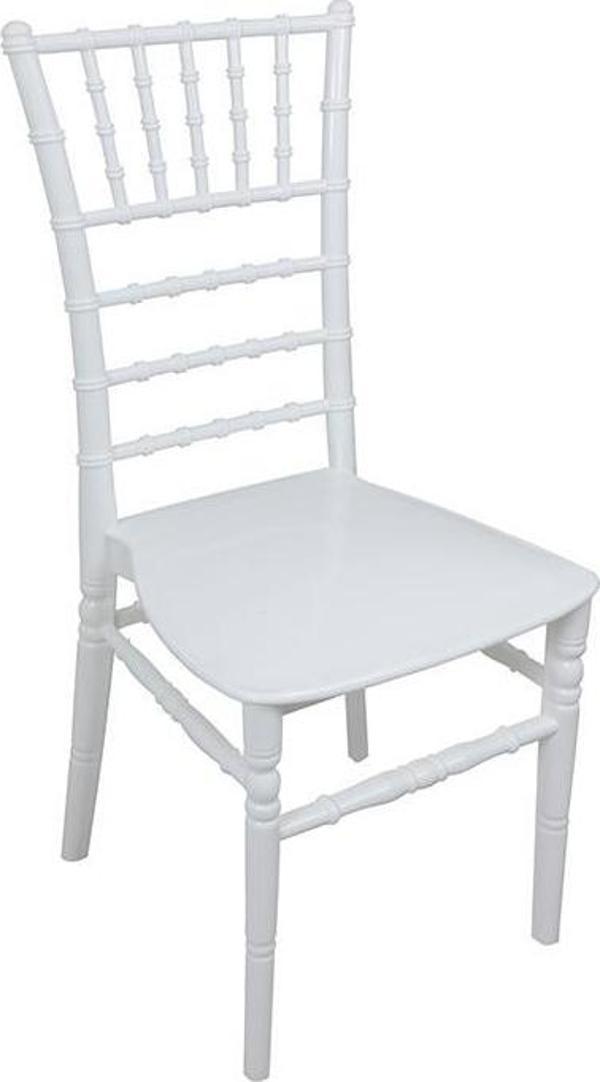 Mandella Silver Sandalye Tifany (4 adet) BEYAZ - Image 1