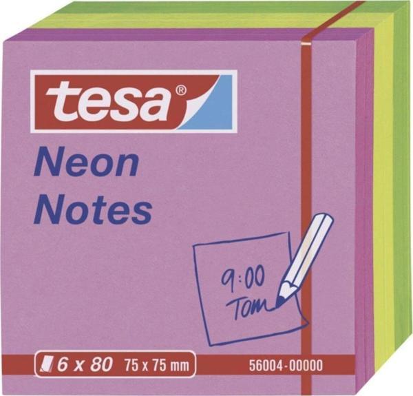 Tesa Yapışkanlı Not Kağıdı Neon 6X80 480 Yaprak 75X75 Mm 56004-00000-00 - Image 1