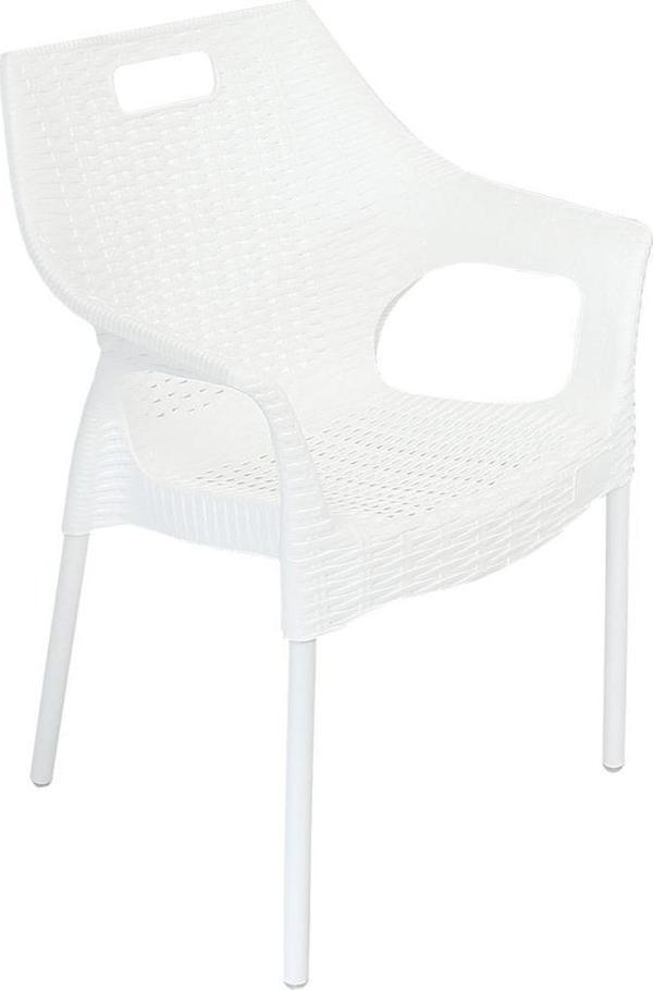Mandella Star Rattan Koltuk (2 Adet) BEYAZ - Image 1