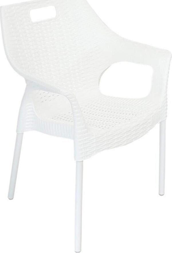 Mandella Star Rattan Koltuk Beyaz - Image 1