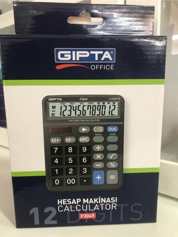 Gıpta 12 Haneli Vergi Fonksiyonlu Hesap Makinesi (F3049) - Image 1