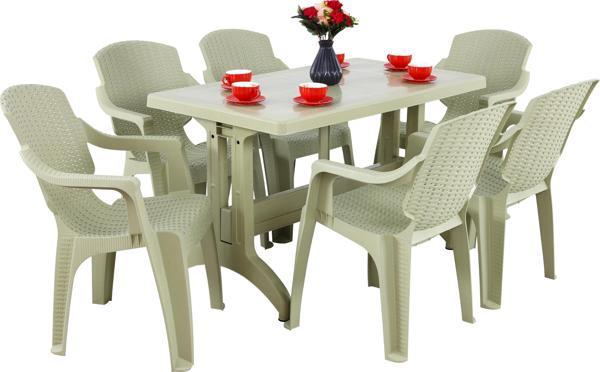 Mandella Zeugma 70x120 Golf Koltuk 6 Kişilik Masa Takımı Çölbeji - Image 1