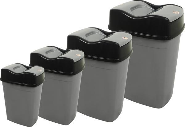 Sağlam Plastik 4'lü Girdap Çöp Kovası Set  (10-15-25-60 Lt)(2-3-4-5 Nolu) - Image 1