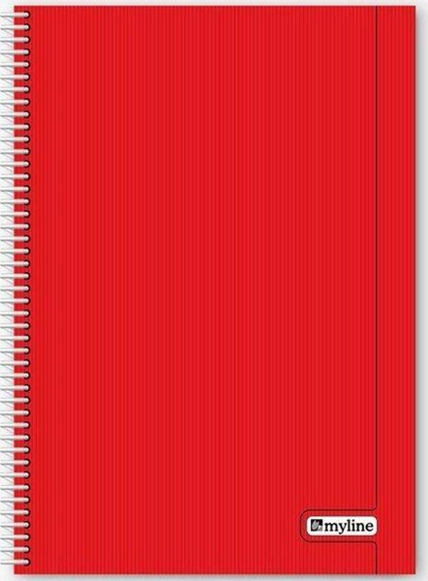 Myline Nova A4 Plastik Kapak 72 Yaprak Kareli Defter - Image 1