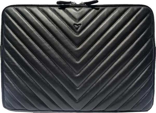 RİCH SMİTH ® GERÇEK DERİ 13" LAPTOP VE A4 EVRAK EL ÇANTASI CLUTCH / 6218 SİYAH (V TİP KUZU) - Image 1