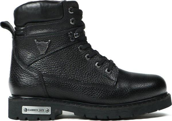 Hammer Jack Hakiki Deri Siyah Flooter Erkek Bot - Image 1