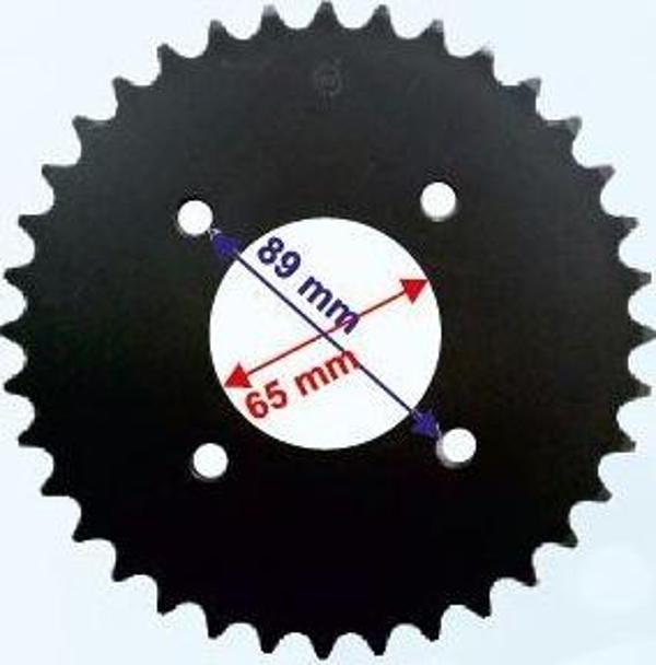 Mondıal Arka Dişli 36t Sym Wolf 250 (iç Çap 65 Mm 4 Delikli Ind Öm (520 Zincir İçin) - Image 1