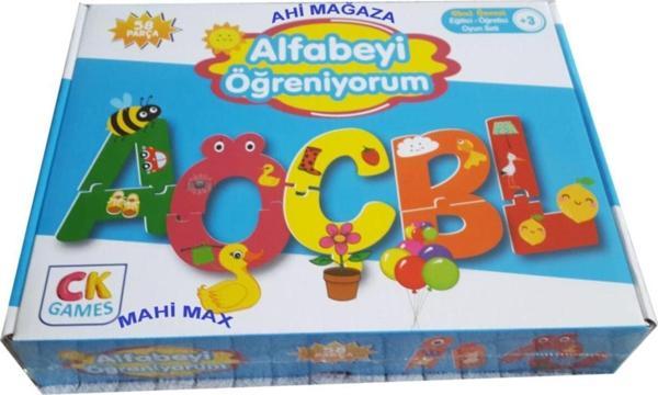 Ck Games Okul Öncesi Alfabeyi Öğreniyorum Eğitici - Öğretici Puzzle Yapboz 58 Parça - Image 1