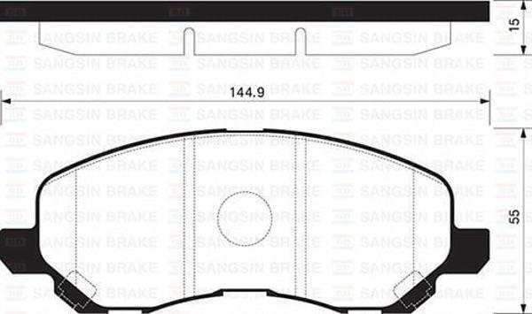 ÖN FREN BALATA MITSUBISHI ASX 1.6L DV6 DI-D GA7W 15- 1.6L 4A92 Euro5 10- / LANCER 1.6L 4G18 CS3A 03-08 1.3L 4G13 CS3A 03-07 / CITROEN C4 1.6L 1.8L HDİ 12- / PEUGEOT 4008 12- - Image 1
