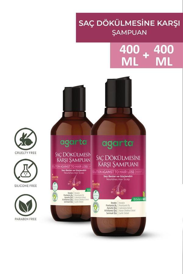 Agarta 2 Adet Doğal Saç Dökülmesine Karşı Şampuan 400 Ml - Image 1