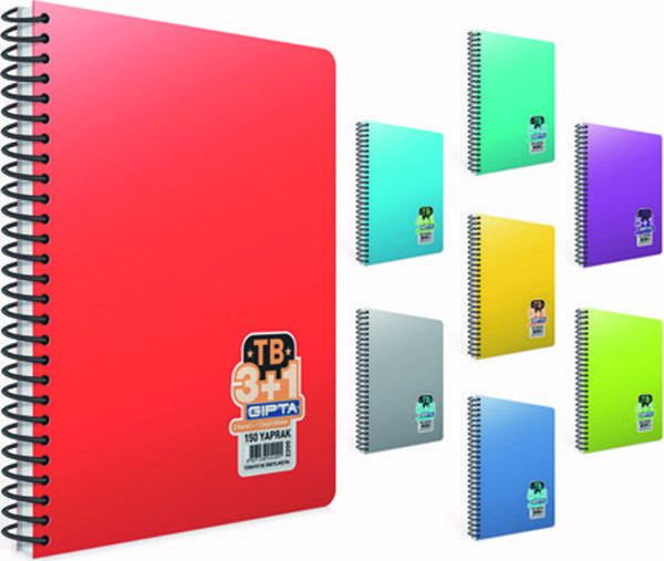 Gıpta Tb Spiralli Speratörlü Pp Kapak A4 280 Yaprak 5+2 Defter - Image 1