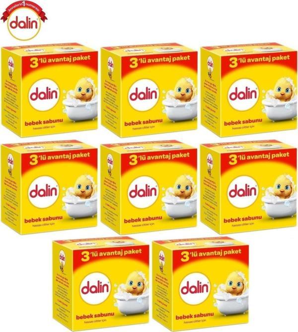 Dalin Bebek Sabunu 100Gr 24 Lü Set Hassas Ciltler İçin Kutu (8Pk*3) - Image 1
