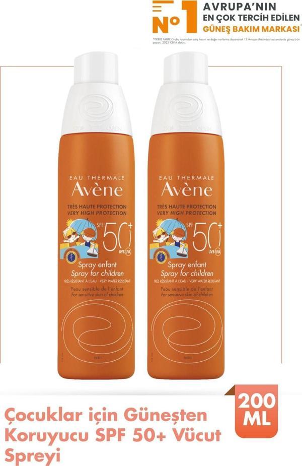 Avene Çocuklar İçin Güneşten Koruyucu Spf 50+ Vücut Spreyi 200 Ml 2 Adet - Image 1
