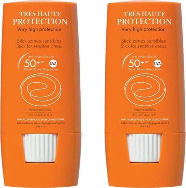 Avene Thermale Stick Zones Sensible Spf 50+ Hassas Bölgeler İçin Güneşten Koruyucu Stick 8 G 2 Adet - Image 1