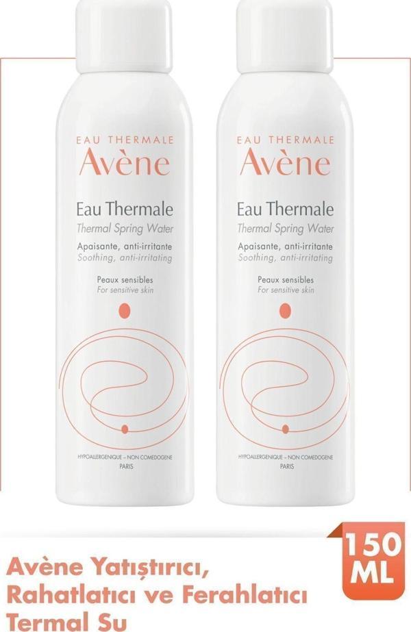 Avene Tüm Cilt Tipleri İçin Kullanıma Uygun Yatıştırıcı, Rahatlatıcı Orta Boy Avène Termal Su 150 Ml X2 - Image 1