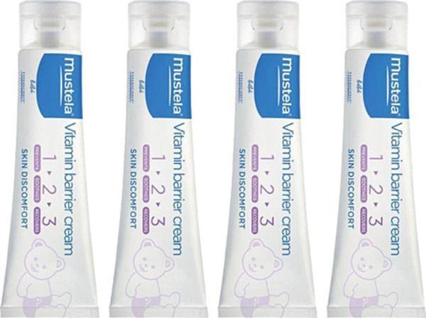 Mustela Vitamin Barrier 1-2-3 Pişik Kremi 100 Ml X4 Adet - Image 1