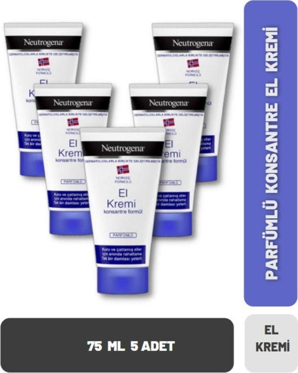 Neutrogena Norveç Formülü Konsantre Parfümlü El Kremi 75 Ml X 5 Adet - Image 1