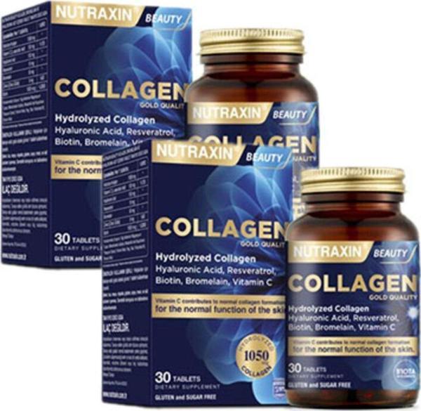 Nutraxin Beauty Gold Collagen 30 Tablet 2'Li Paket - Image 1