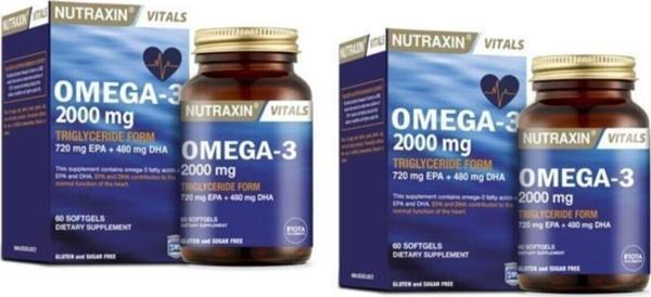 Nutraxin Omega 3 2000 Mg 60 Tablet X 2 Adet - Image 1
