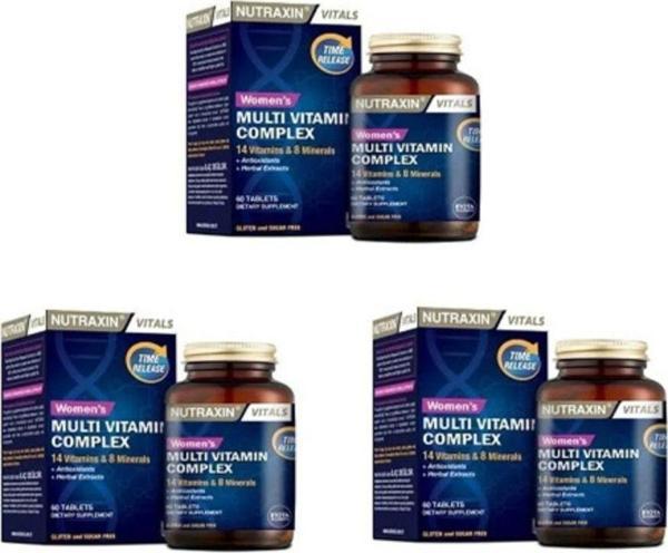 Nutraxin Womens Multi Vitamin Complex 60 Tablet (3 Adet) - Image 1