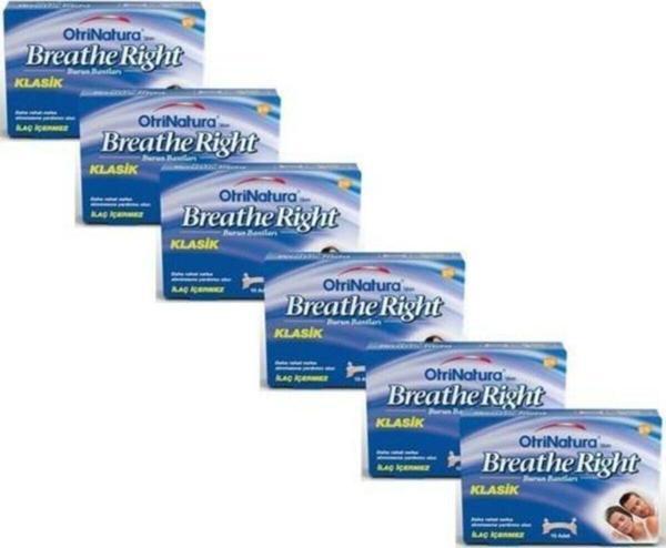 Breathe Right 6 Kutu Normal Boy Burun Bandı 10'lu Pake - Image 1