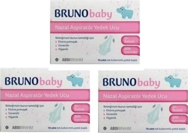 Bruno Baby Baby Nazal Aspiratör Yedek Uç 10'Lu 3 Adet - Image 1