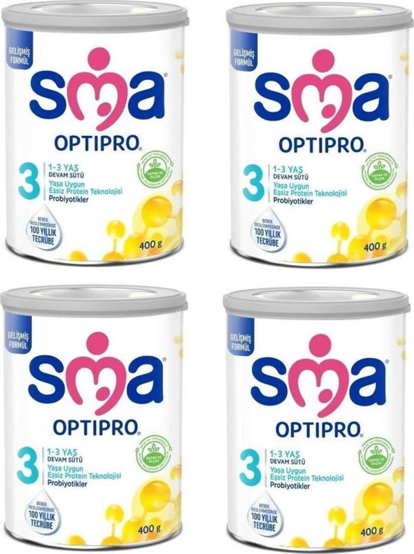 Sma 3 Optipro Probiyotik Devam Sütü 1 - 3 Yaş 4 X 400 G - Image 1