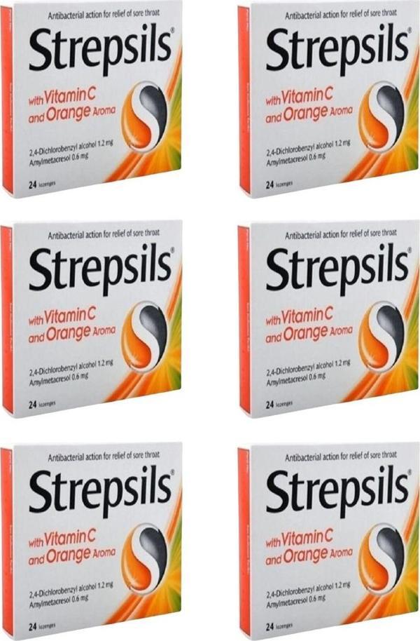 Strepsils C Vitaminli & Portakal Aromalı Pastil (6 Adet) - Image 1