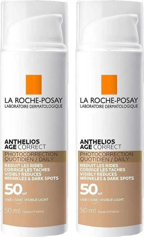 La Roche Posay Anthelios Age Correct Spf 50 Renkli Güneş Kremi 50 Ml	X 2 - Image 1