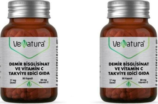 Venatura Demir Bisglisinat Ve C 90 Kapsül X2 Adet - Image 1