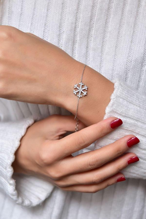 925 Ayar Gümüş Rodyum Kaplama Kartanesi Bileklik - Image 1