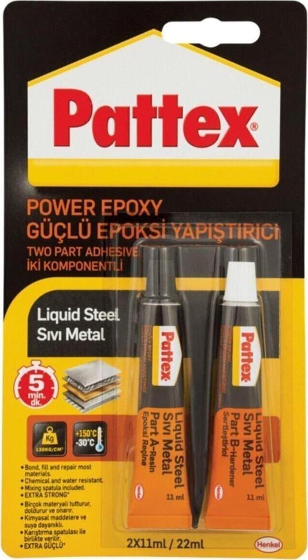 Pattex Rapid Metal Epoksi 2X11 Gr Yapıştırıcı - Image 1