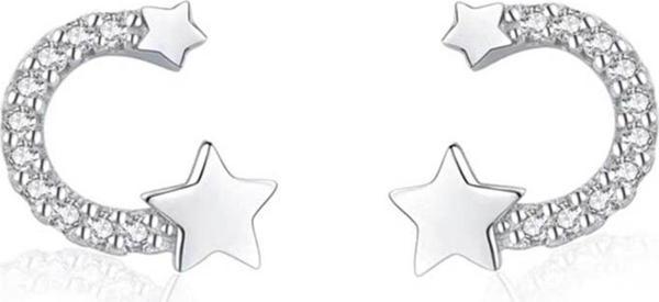 Brezza Lusso Timeless Series Yıldız Ayışığı Kadın Gümüş Küpe - Image 1