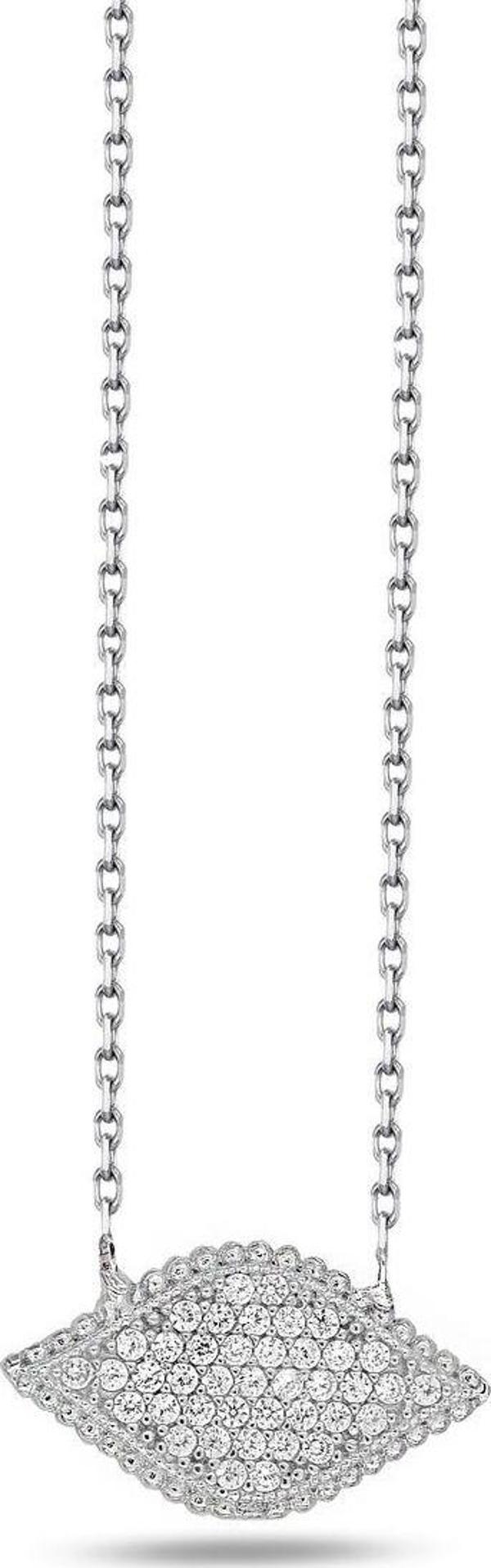 Brezza Lusso Timeless Series Zirkon Taşlı Gümüş Sonsuz Görüş Kolyesi - Image 1