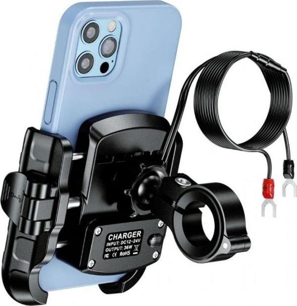 Nukrotech Mr Plus Telefon Tutucu Usb-c Şarjlı (gidon Ve Ayna Bağlantı Aparatlı) - Image 1