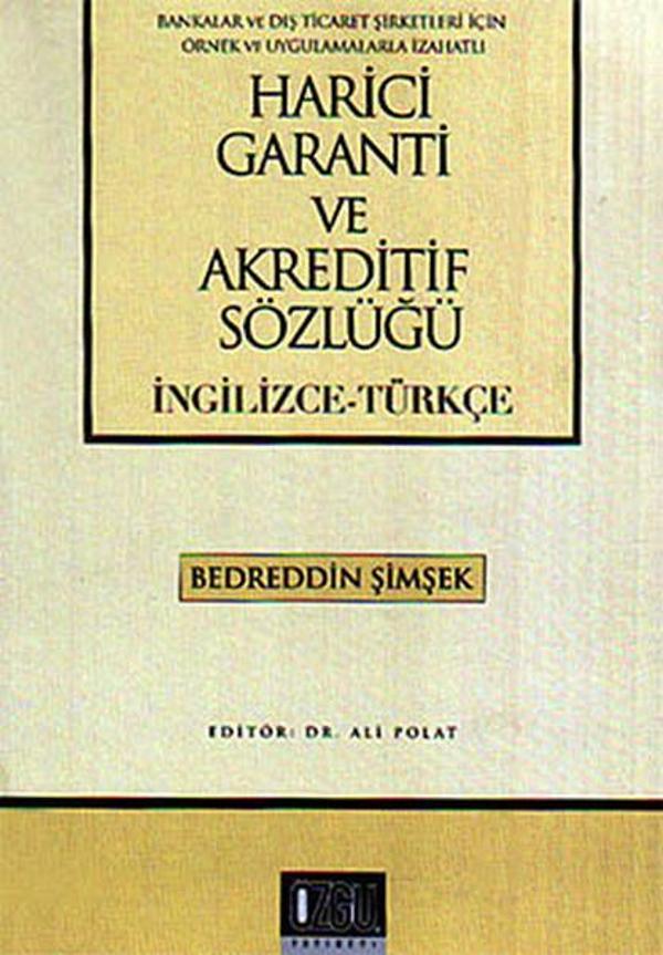 Harici Garanti ve Akreditif Sözlüğü (İngilizce - Türkçe) - Özgü Yayıncılık - Image 1