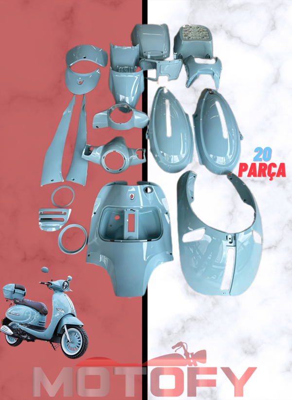 ARORA CAPPUCİNO 50 - 125 KAPORTA GRENAJ TAKIMI MAVİ ORİJİNAL - Image 1