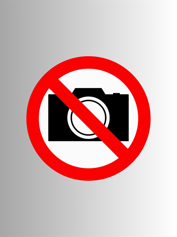 FOTOĞRAF YASAK 10x10cm STİCKER ETİKET - Image 1
