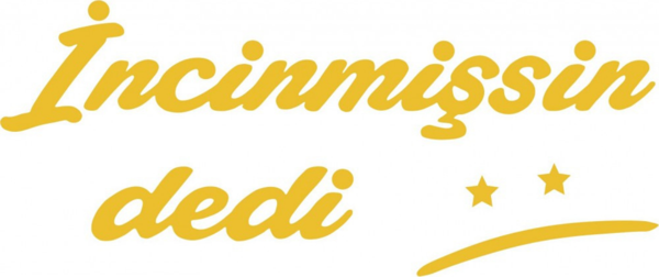 İNCİNMİŞSİN DEDİ YAZI GOLD ETİKET - STİCKER - Image 1